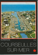 COURSEULLES SUR MER (Calvados) Vue Aérienne Port De Plaisance Et Chenal (RARE Circulé 1989 Voir Détails 2scan) MW903 - Courseulles-sur-Mer