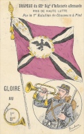 Drapeau Du 132e Régiment D'Infanterie Allemande Pris De Haute Lutte Par Le 1er Bataillon De Chasseurs à Pied - Fercham - Guerre 1914-18