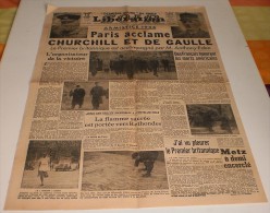 Libération Soir Du 12 Novembre 1944. (Armistice 1944). - Français