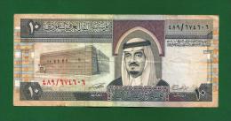 Saudi Arabia / Arabie Saoudite - 10 Riyal / SAR Banknote -  NO DATE ( 1961-83 ) - Used VF As Per Scan - Saudi Arabia