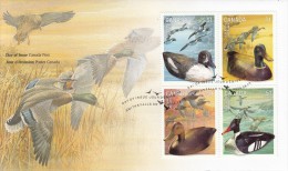 Canada FDC Scott #2166a Block Of 4 51c Duck Decoys - 2001-2010