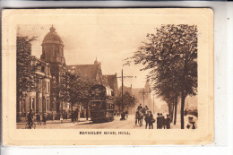 UK - ENGLAND - EAST YORKSHIRE - HULL, Beverly Road, 1911, Tram, Stamp Missing - Hull