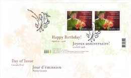 Canada FDC Scott #2150 Souvenir Sheet Of 2 $1.49 Queen Elizabeth's 80th Birthday - 2001-2010