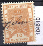 Steuermarke Bern 10 Centimes - Revenue Stamps