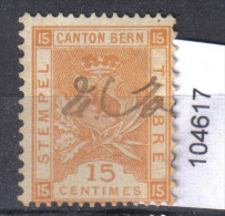 Steuermarke Bern 15 Centimes - Revenue Stamps