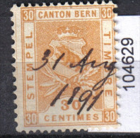 Steuermarke Bern 30 Centimes - Revenue Stamps