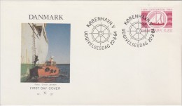 HARBOUR PORT PILOTAGE BOATS LOTSENDIENST Pilotaje DENMARK DANMARK DÄNEMARK 1984 FDC Mi 803 Slania - Maritime