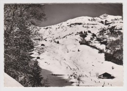 74 - LES CONTAMINES MONTJOIE - LES PISTES DU NIVORIN ET LE MONT JOLY - FLAMME 1964 - 2 Scans - - Contamine-sur-Arve