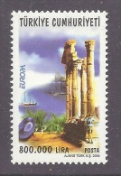 Turkey 2004 Europa, Holidays - Les Vacances, Tourisme, Tourism, Monuments, Temple, Ruins MNH - Ongebruikt