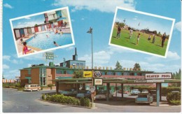 Spokane Washington, Desert Caravan Inn Motel, Autos, Golf, C1960s Vintage Postcard - Spokane