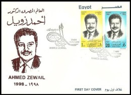 Egypt 1998 First Day Cover - FDC DR AHMED ZEWAIL NOBEL PRIZE WINNER / Scientist - Storia Postale