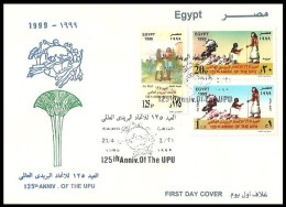 Egypt 1999 First Day Cover - FDC 125 YEARS UPU ANNIVERSARY 1874 - 1999 - Storia Postale