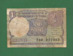 India Inde Indien - 1 Rupee / INR Banknote - 1990 Plate B , P-78Ae , Bimal Jalan - Used VG Condition As Per Scan - India