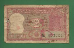 India Inde Indien - 2 Rupee / INR Banknote - 1984 - 1985  P-53g  - Manmohan Singh , Used Fine Condition As Scan - India