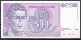 Yugoslavia 500 Dinara 1992.UNC P-113 - Yugoslavia