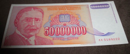 Yugoslavia 50.000.000 Dinara 1993. UNC P-133 Mihailo Pupin - Yugoslavia