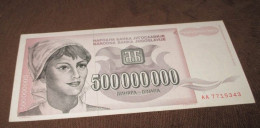 Yugoslavia 500.000.000 Dinara 1993.UNC P-125 - Yougoslavie