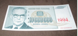 Yugoslavia 10.000.000 Dinara 1994.UNC - Jugoslawien