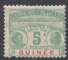 French Guinea, Guinee 1906 Timbre Taxe Yvert#8 Mint Hinged - Ongebruikt
