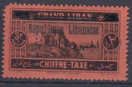 Great Lebanon 1928 Timbre Taxe Yvert#24 Mint Hinged - Unused Stamps