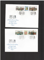 DDR -21 6 1988  2  FDC ESPOSIZIONE FILATELICA GIOVANI FILATELICI -  KARL MARX STADT - ERFURT - 1981-1990