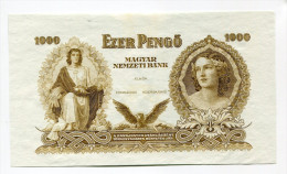 Hongrie Hungary Ungarn 1000 Pengo 1942 PROOF "" TRIAL "" UNIFACE - AUNC / UNC - RARE !!! # 2 - Hongrie