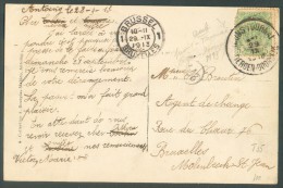 N°83  Obl. Sc Ambulant MONS-TOURNAI Sur C.V (Chateau Du Prince De Ligne à Antoing) Du 29 Septembre 1913 Vers Molenbeek - - Ambulante Stempels