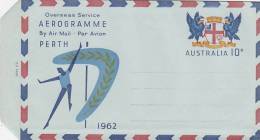 Australia 1962 A17 Empire Games 10d Aerogramme - Aérogrammes