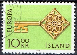 ICELAND  # STAMPS FROM YEAR 1968   STANLEY GIBBON 449 - Oblitérés