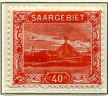 C4 Sarre Saargebiet Mi 59 A *   Soleil Rouge - Unused Stamps