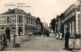 Scheldewindeke  2 CP Statiestraat  Café A La Concorde  Overweg  Stationswachter ? Houthandel A Hul - Oosterzele