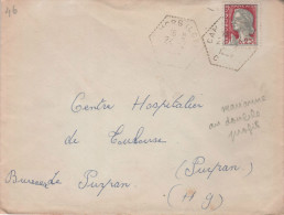 Lettre VARIETE Marianne Double Profil Cahors (Lot) CP N°  24 -3  I966 Cachet Manuel Hexagonal En Tirets  Non Codé - Unclassified