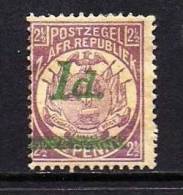 ZUID AFRIKAANSE REPUBLIEK 1895 Mint Hinged Stamp(s) 1d Green On 2 1/2 D Mauve Round Dot Saccnr. 220 - Transvaal (1870-1909)
