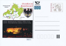 Czech Rep. / Postal Stat. (Pre2013/01) 900th Anniversary Of The Death Of Prince Ulrich I., Duke Of Moravia, Part Of Brno - Postkaarten