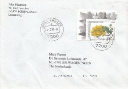 Luxembourg 1999 Lorentzweiler Oak Tree Surtaxe Cover - Storia Postale