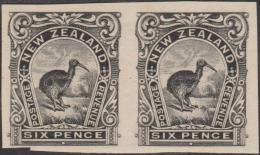 Nouvelle Zélande 1907 Y&T 131, Mi 119. Essai En Paire. Kiwi (Apterygiformes), Oiseau Incapable De Voler, Format Réduit - Kiwis