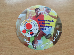 Côte D´Ivoire Ivory Coast 2002 Mi. Bl. 36 Coupe Du Monde Football FIFA Soccer Wold Cup WM Japan Korea Bloc Block RARE ! - 2002 – Corea Del Sud / Giappone