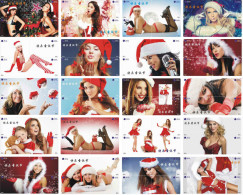 C03090 China Phone Cards Christmas Lady Puzzle 80pcs - Noel