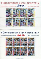 LIECHTENSTEIN LIBA 02 - YVERT N° 1240-41 SE TENANT FEUILLE OBLITERE COTE 36E - Used Stamps