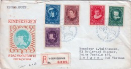 1955 . LETTRE. FDC. RECOMMANDE GRAVENHAGE  - SAIGON INDO CHINA. SUD VIETNAM/ 1043 - Storia Postale