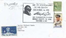 USA 1999 Berkeley Heights George Washington Station Handstamp Cover - George Washington