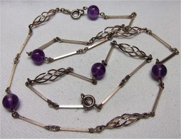 Kette Und Armband Mit Amethystkugeln 8mm - Silber 835 - Andere & Zonder Classificatie