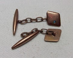 Goldene Manschettenknöpfe Mit Opal, Aus Ur-Opas Zeiten - Gold 333 - Cuff Links & Studs