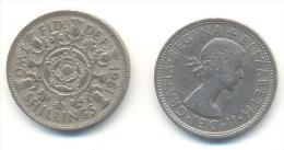 GRAN BRETAGNA  2 SHILLING  ANNO 1961 - J. 1 Florin / 2 Shillings