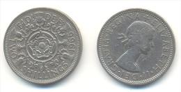 GRAN BRETAGNA  2 SHILLING  ANNO 1966 - J. 1 Florin / 2 Schillings