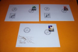 LOT DE 3 PREMIER JOUR°  9490 VADUZ LIECHTENSTEIN   AUSGABETAG  9 MARZ  1987  °  THEME MODERNE ACHICTEKTUR - Cartas & Documentos