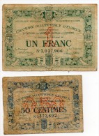 Evreux Des Andelys Bernay De Louvier - 50 Centimes Et 1 Franc - Chambre De Commerce