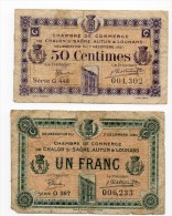 Chalons Sur Saône Autun Et Louhans  - 50 Centimes Et 1 Franc - Chambre De Commerce