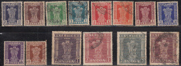 India Service Used 1950, Set Of 14, Official, (sample Image) - Francobolli Di Servizio