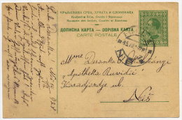 YUGOSLAVIA 1927 50 Pa.. Postcard, Used.  Michel P62 - Postal Stationery